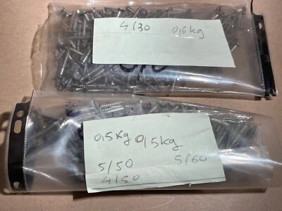 2 lot de  Vis anciennes à bois  en acier brut  tete fraisée 4x 30mm  5x 50 mm .. - Photo 1/4