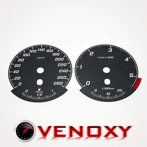 BMW E90 E92 5000 RPM 280 KM/H Aftermarket Instrument Cluster Black Gauge Faces - Foto 1 di 4