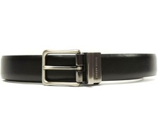 Perry Ellis Men's Reversible Faux Leather Belt, Black/Brown, Size: 36