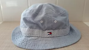 Tommy Hilfiger Fischerhut Größe L/XL blau Denim Flagge Logo Unisex gebraucht - Bild 1 von 5