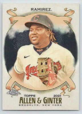 2021 Allen and Ginter Chrome #77 Jose Ramirez (ref 223746) - Image 1 of 2