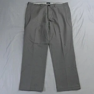Lands' End 38 x 29 Gray Tailored Fit Flat Front Mens Chino Pants - Picture 1 of 7