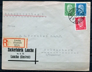 DR 1931 Firmen Einschreib Brief m.Mi.Nr.416 MIF,Reco Label u.TST"Laucha "1 Brief - Bild 1 von 3