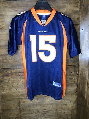 Camiseta deportiva juvenil Reebok Onfield con apliques de Tim Tebow #15 de los Denver Broncos talla XL 16-18 Foto 1 de 4