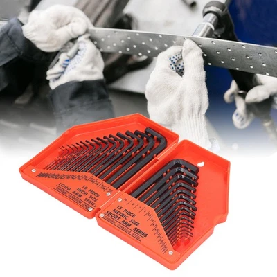30Pcs Hex Wrench Set 45 Steel High Strength Inch Metric Long Short Arm Hex Key - Image 1 of 4