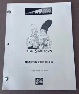 1995 The Simpsons Original Production Script Bart Sells His Soul TV Show S7 E4 - Picture 1 of 5