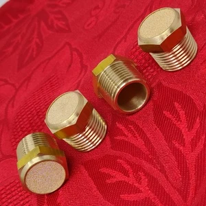 3/4 NPT Male Breather Vent Flat Bronze Silencer 4pcs Mufflers 14 TPI - Picture 1 of 6