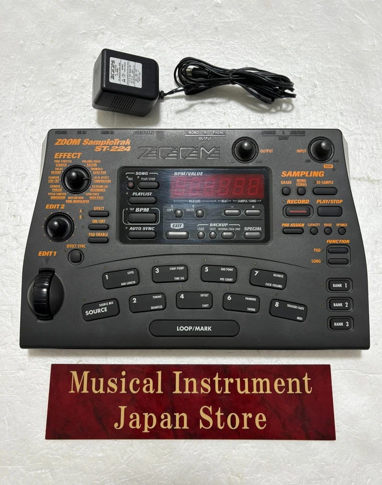 Zoom ST-224 SampleTrak Sampler with Adapter Used from Japan - Image 1 of 4