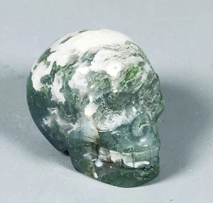 Carving ! Raw NATURAL Moss Agate QUARTZ Geode CRYSTAL Reiki HEALING - Picture 1 of 8