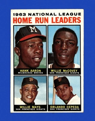 1964 Topps Set-Break #  9 1963 NL Hr Leaders VG-VGEX (crease) *GMCARDS* - Image 1 of 2