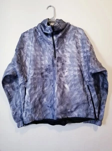 Champion C9 Sz M Woven Bomber Jacket Chiffon Overlay Track Jacket Top Gray D9119 - Picture 1 of 7