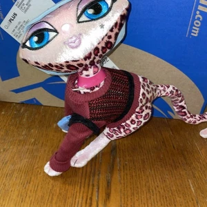 BRATZ PETZ Poseable Leopard Pink Cat BRIGITTE Bobblehead Plush Figure 9”Tall S8 - Picture 1 of 7
