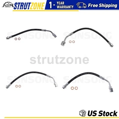 4x linha de mangueira de freio dianteiro traseiro compatível com Chevrolet Uplander 3.5L 3.9L - Imagem 1 de 4