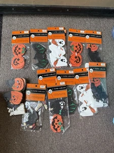 Vintage Halloween Paper Garland HUGE lot 14 Pieces Sealed Pumpkins Ghost 80s 90s - Picture 1 of 7