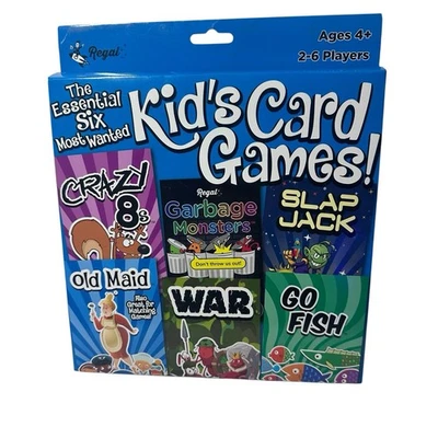 Card Games for Kids - Go Fish, Crazy 8's, Old Maid, Slap Jack, Garbage Monste... - Image 1 of 4