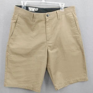 Volcom Mens 34" Actual Beige Friggin Chino Shorts 23" Front Phone Pocket Skater - Picture 1 of 7