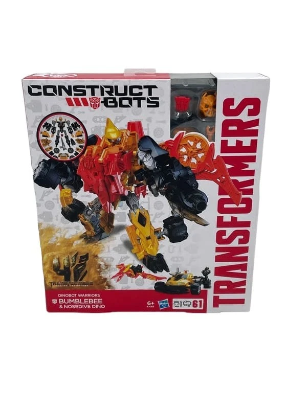 Construct Bots Transformers Dinobot Warriors Bumblebee & Nosedive Dino 61 pièces - Photo 1/4