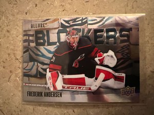 22-23 UD Allure Hockey Blockers BL-28 Frederik Andersen