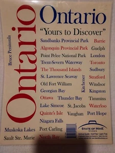 Foglio Adesivo State Of Mine Ontario 8 1/2” X 11” Foglio - Foto 1 di 2