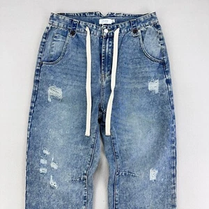 Blue Ivy Straight Loose Jeans Damen L Blau Neu mit Etikett Acid Washed High Rise - Bild 1 von 12