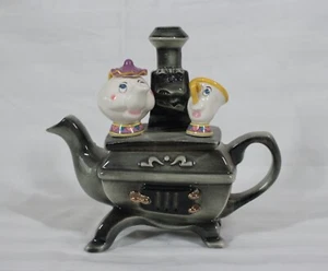 RARE! CARDEW DESIGN DISNEY BEAUTY & THE BEAST MRS. POTTS & CHIP ON STOVE TEAPOT - Picture 1 of 5