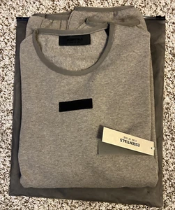 Fear of God Essentials Heather Grey Crew Neck Sweatshirt Size 2XL NEW NWT - Picture 1 of 17