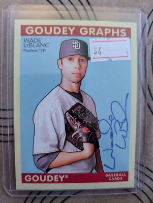 2009 Goudey Graphs #GG-WL Wade LeBlanc Autograph Auto Card  - Image 1 of 2