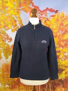 Weird Fish navy blue Macaroni half zip Sweatshirt. UK women's size 10 - Picture 1 of 6