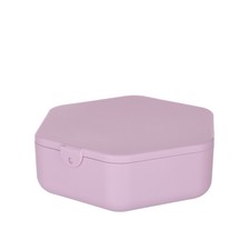 SCATOLA PORTAGIOIE ESAGONALE ROSA CON SPECCHIO