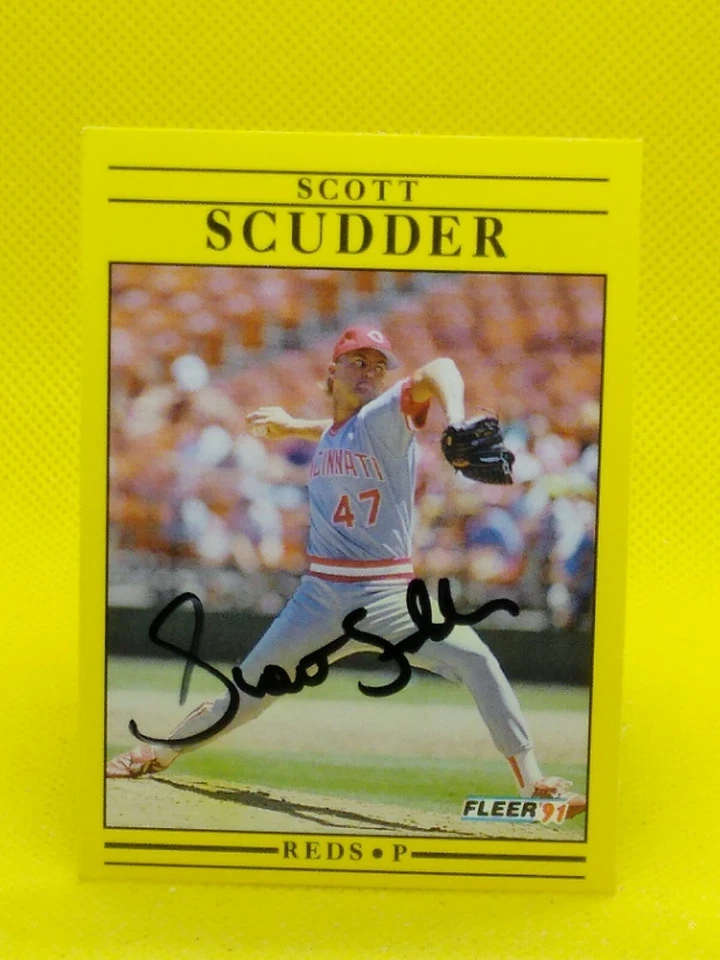 Scott Scudder 1991 Fleer #81 PERSONAL AUTOGRAPH - Image 1 of 1