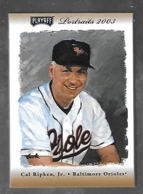 CAL RIPKEN JR 2003 Playoff Portraits Game used bat piece patch #62 Orioles - Image 1 of 2