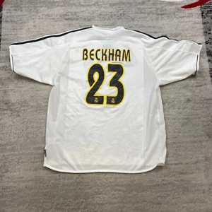 Camiseta Adidas David Beckham Real Madrid Grande Blanca 021804 Fútbol 2003 2004 De Colección - Imagen 1 de 17
