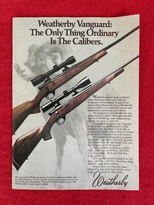 Vintage 1986 Print Ad Weatherby Vanguard Rifle Advertisement - Picture 1 of 2