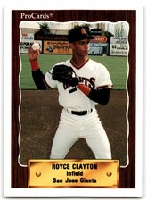 1990 CMC Royce Clayton 855 San Jose Giants