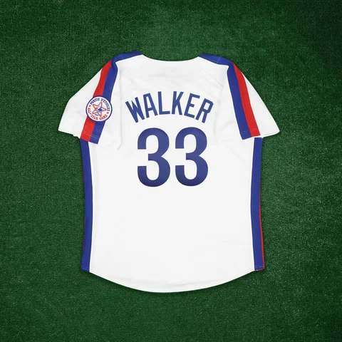 Larry Walker 1982 Montreal Expos Cooperstown Men's Home Jersey w/ All Star Patch Cover