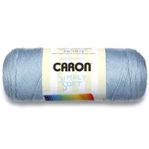 Caron Simply Soft Acrylic Aran Knitting Wool Yarn 170g - 9709 Light Country Blue - Picture 1 of 3