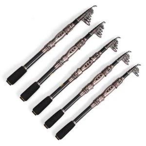 Telescopic Carbon Fiber Fishing Rod Pole Spinning Tackle Sea Rod - Picture 1 of 8