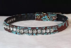 Strass Hundehalsband 1-reihig Kristall Juwel Strass ausgefallen Premium hergestellt in den USA Glitzer! - Bild 1 von 22