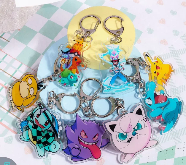 lot 20pcs cartoon cute mix Acrylic Keychain Key Chain Girls boy Keyring gifts - Image 1 of 1