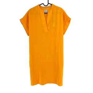CAMEL ACTIVE Naranja Lino Algodón Manga Corta Vestido Shift Talla XS - Imagen 1 de 10