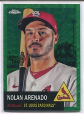 2022 TOPPS CHROME PLATINUM #296 NOLAN ARENADO GREEN WAVE REFRACTOR 03/99