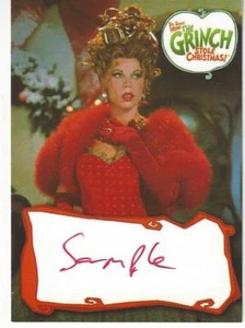 Tarjeta de autógrafo The Grinch Stole Navidad Christine Baranski MUESTRA BA1 en rojo - Imagen 1 de 2