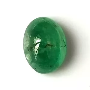 Natural Unheated Emerald Cabochon Oval Shape 2.35 Carat 9.9X7.5 Zambian Gemstone - Picture 1 of 3