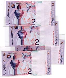 Mazuma *M5230 Malaysia AhmadDon 8th $2 AR9155935-938 4 Running UNC - Picture 1 of 2