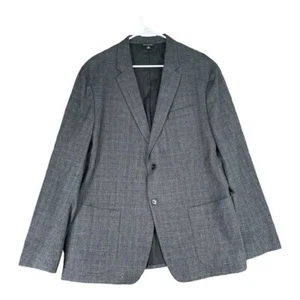 Banana Republic Men’s 48L Gray Houndstooth Sports Coat Slim Tessuti di Sondrio - Picture 1 of 16