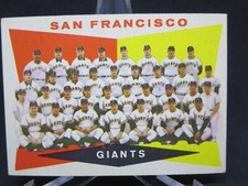 1960 Topps #151 San Francisco Giants Team Card LOW GRADE