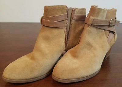 Alex Marie Laylynn Chestnut Swued Banded Strap Detail Boots Womens Size 8.5 - Image 1 of 4
