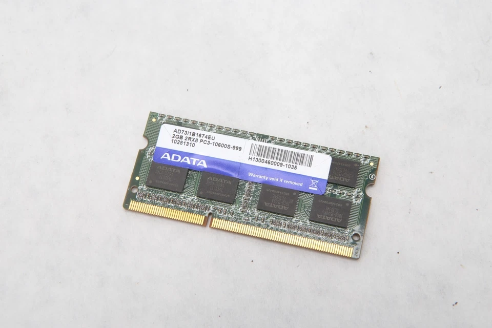 2gb Adata HY73I1B1672ZMT DDR3 2RX8 PC3-10600 1333mhz Sodimm Laptop Memory T44b - Image 1 of 3