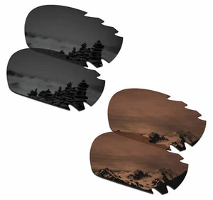 SmartVLT Polarized Replacement Lenses for-Oakley Jawbone Vented - Black & Brown - Picture 1 of 3