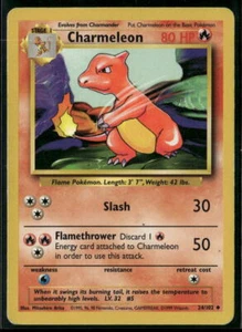 Pokémon Set Base #024/102 Charmeleon Non Comune, Giocato Moderatamente - Foto 1 di 2